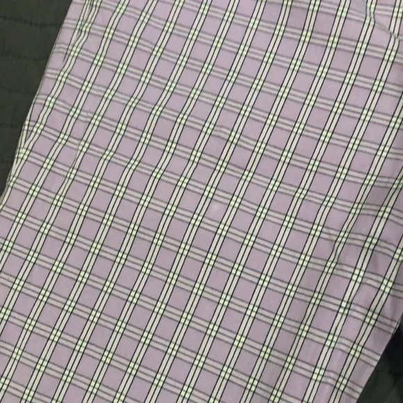 Ann Taylor Loft Bermuda shorts. Sz 8. Purple windowpane plaid - Picture 2 of 5